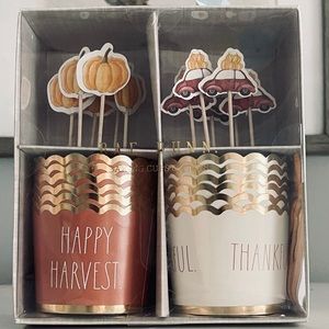 Rae Dunn by Magenta, Happy Harvest & Thankful Baking Cups and Picks
